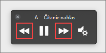 Vybrať predchádzajúce alebo nasledujúce