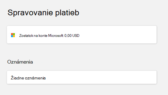 Po prihlásení skontrolujte zostatok na konte.