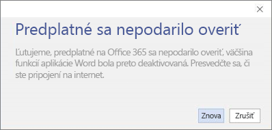 Snímka obrazovky s chybovom hlásením