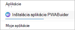 Inštalácia ako aplikácie