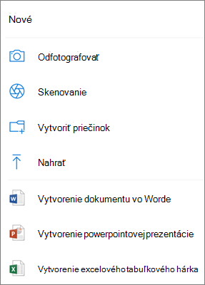 Nahrávanie do OneDrivu