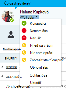Možnosti stavu prítomnosti