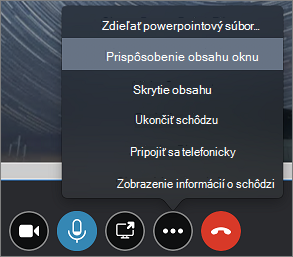 Snímka obrazovky zobrazujúca možnosť Prispôsobiť obsah oknu