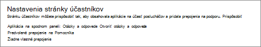 Získanie prepojenia na panel funkcie Q&A