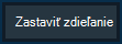 Tlačidlo Zastaviť prezentovanie