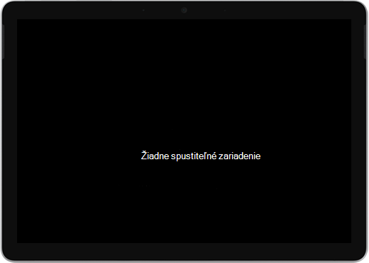 Chybové hlásenie bez spúšťacieho zariadenia.