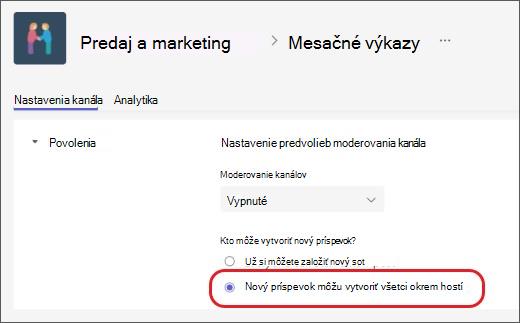 moderovanie kanála, vylúčenie hostí,