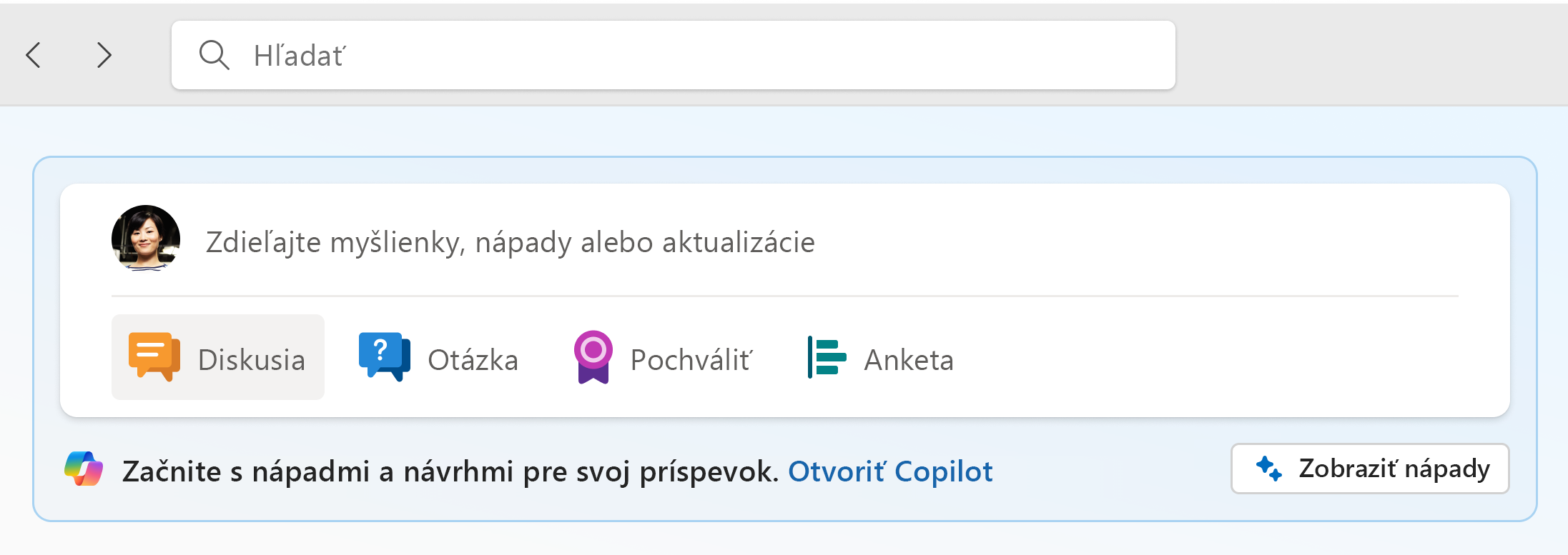 Snímka obrazovky znázorňuje prístupový bod pod vydavateľom v domácom informačnom kanáli.