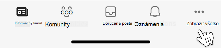 Obrázok tlačidla Zobraziť všetko v mobilnej aplikácii Viva Engage