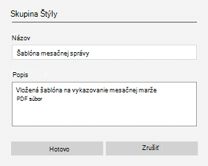 Príklad alternatívneho textu pre vložený súbor vo OneNote pre Windows 10.