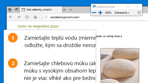 Rýchlo otvorte zväčšovacie sklo stlačením klávesu s logom Windows + znamienko plus (+).