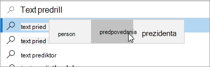 Obrázok dokončovania textu