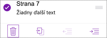 Odstránenie strany vo OneNote pre iOS