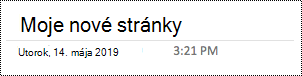 Premenovanie strany vo OneNote pre Mac