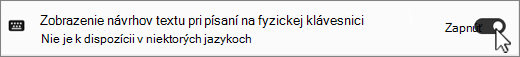 Win11 Show text suggestions for phycal keyboard screenshot.