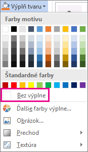 Výber Bez výplne