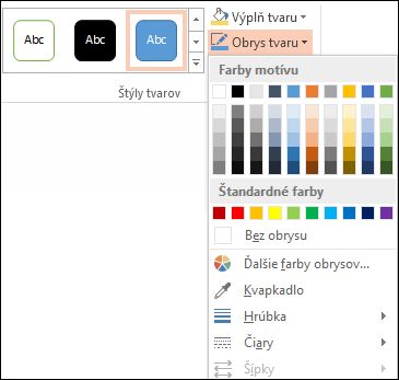 Príkaz Obrys tvaru