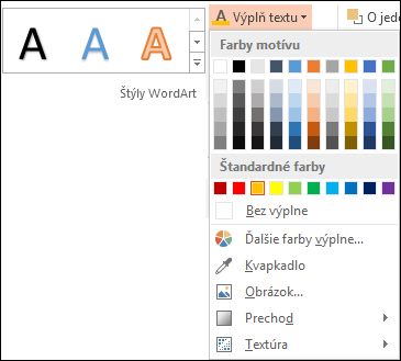 Príkaz Výplň textu