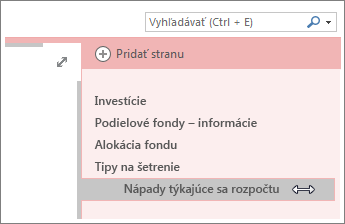 Zmena strany na podstranu alebo povýšenie podstrany na stranu.