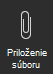 Snímka obrazovky zobrazuje možnosť Priložiť súbor.