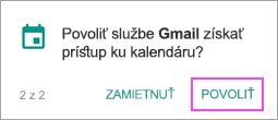 Povoliť kalendár