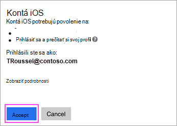 Ak sa zobrazí výzva na udelenie povolenia, ťuknite na položku Povoliť.