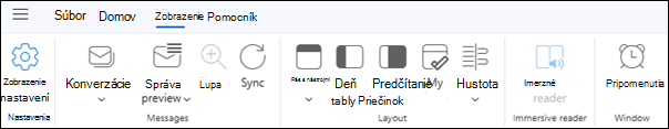Karta Zobraziť v novom Outlooku pre Windows
