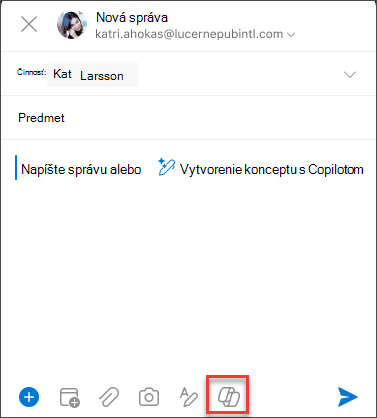 Okno na písanie správ v systémoch iOS a Android