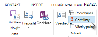 Zobrazenie certifikátov určitej osoby