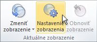 Príkaz Nastavenie zobrazenia na páse s nástrojmi