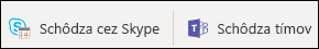 Pridanie prepojenia na schôdzu cez Teams alebo Skype