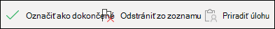 Vykonanie akcie úlohy