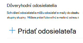 E-mailovú adresu môžete pridať do zoznamu dôveryhodných odosielateľov.