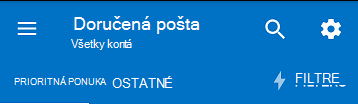 Prepnutie na zobrazenie Prioritné