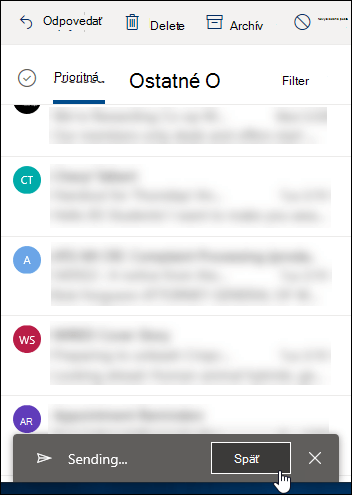Zrušiť odoslanie