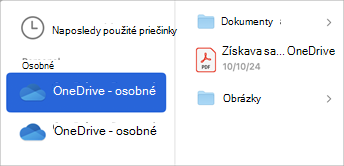 Vyberte konto ukladacieho priestoru v cloude a vyhľadajte súbory, ktoré chcete priložiť k e-mailu.