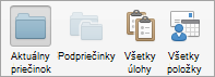 Zobrazuje možnosti vyhľadávania úloh