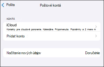 Pridanie konta v mobilnej poštovej aplikácii Outlook v systéme iOS