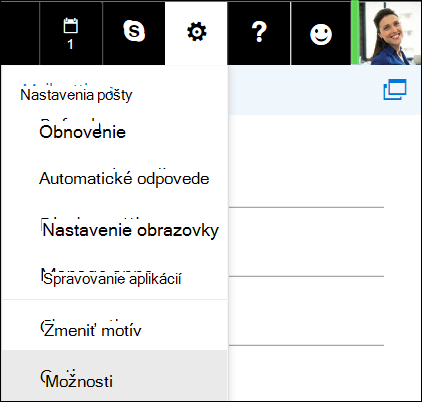 Možnosti nastavenia Outlooku na webe 
