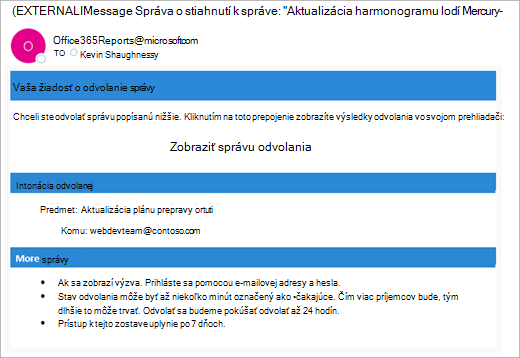 Outlook na kontrolu správy snímka obrazovky jeden