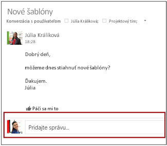 Pridať správu
