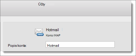 A description and type of an Outlook account are shown.