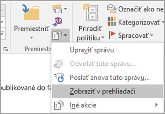 Vyberte položku Zobraziť v prehliadači.