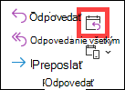 Tlačidlo Odpovedať so schôdzou v klasickom Outlooku