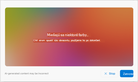 Obrazovka zobrazujúca motív, ktorý sa generuje v Outlooku pre Mac