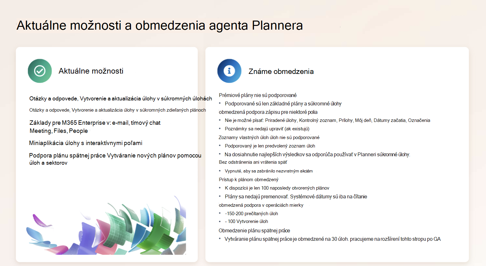 Diagram aktuálnych možností a obmedzení Plannera.
