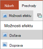 Možnosti efektu