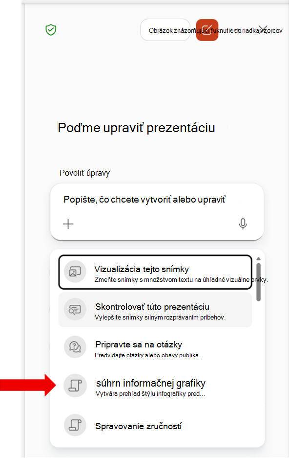 Snímka obrazovky znázorňujúca vlastné organizačné schopnosti v zozname Výber zručností.