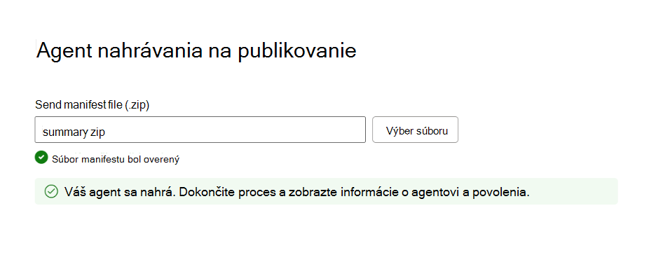 Snímka obrazovky zobrazujúca podrobnosti úspešného overenia balíka.