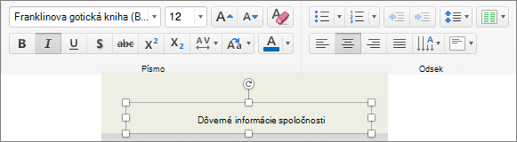Úprava formátovania päty